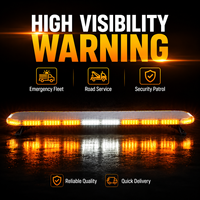 Nouvelle barre lumineuse de signalisation d'urgence transparente de 47 pouces pour ambulance, balise rotative de toit, avertisseur de circulation, gyrophare de remorquage