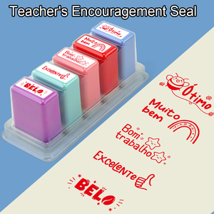 Juego <span class=keywords><strong>de</strong></span> <span class=keywords><strong>Sellos</strong></span> <span class=keywords><strong>de</strong></span> Incentivo para Maestros, 5 Piezas, <span class=keywords><strong>Sellos</strong></span> Autoentintables con Frases <span class=keywords><strong>de</strong></span> Elogio para Calificar en el Aula - Product Image 1