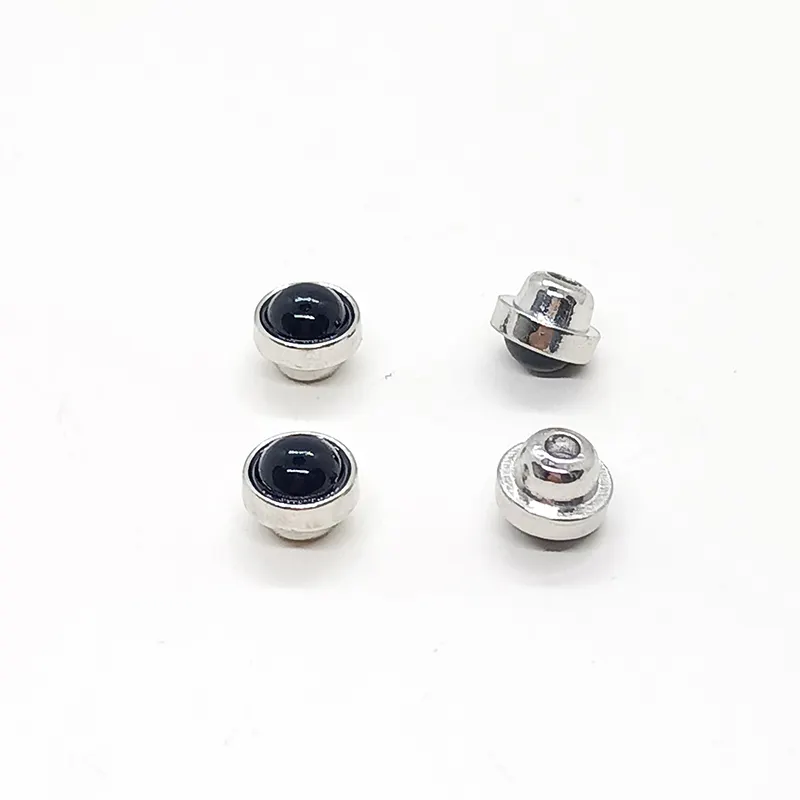 Moda Silver Black Pearl Studs Rebites De Couro para Couro para Roupas Decorar Jaquetas Sapatos Sacos Cintos