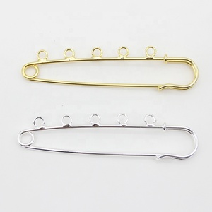 2024 Lailina Nieuwe Stijl 8Cm 5Cm <span class=keywords><strong>3</strong></span>.8Cm Baby Spelden Broche Met <span class=keywords><strong>3</strong></span> Lussen Haken Geen Lussen Goud Zilver Beplating Alle Strass Baby Pins - Product Image 3