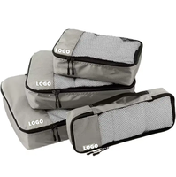 Organiseur de bagages personnalisé OEM ODM avec logo, cubes de rangement pour voyage, essentiels, ensemble de 4 cubes de compression pour voyage