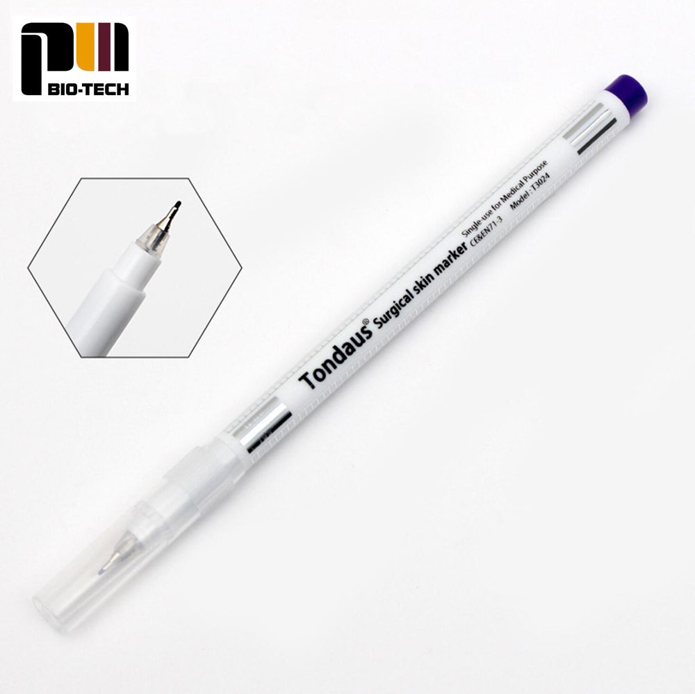 Микроблейдинг 0,5 мм, хирургический маркер для кожи, Перманентный макияж, татуаж бровей, маркер для кожи с мерной линейкой