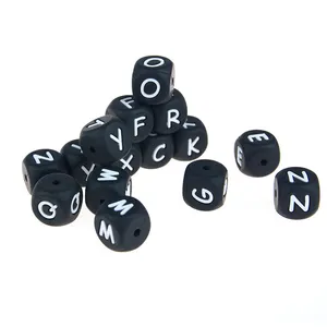 100pcs 12mm black Acrylic Spaced Beads Letter Beads Oval 26 Alphabet Beads For Jewelry Making DIY Bracelet Necklace