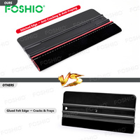 Foshio Raclette à double feutre cousue pour film vinyle automobile, 4 et 6 pouces, personnalisable