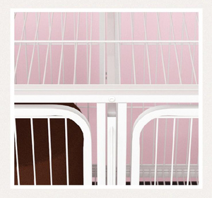 Heavy Duty Breathable Iron Wire Powder Coated Pet Cage with <b>Plastic</b> <b>Tray</b> for Small Animals - Product Image 4