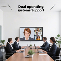 Pizarra Interactiva 4K de 65 Pulgadas, Pizarra Inteligente para Reuniones, Android 14 Octa Core, Pantalla Táctil de 20 Puntos, Doble Lápiz para Escritura, Conferencias