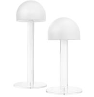 Support de chapeau en acrylique et présentoir de perruque supports de chapeau pour présentoir support de piédestal de chapeau support d'affichage de piédestal d'haltère ronde
