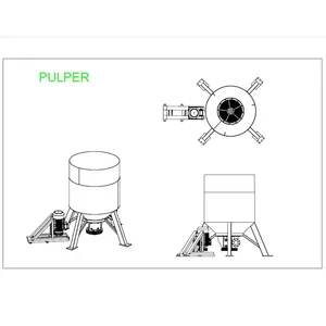 2-Tonnen-Hydrapulper für Altpapier, 8 mm ST37 Stahlgehäuse, 11 mm Sieb, Zellstoffmaschine für Eierkarton-Zellstoffformungslinie, Türkei - Product Image 1