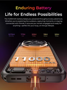 Smartphone WP55 Ultra-Hot con Imaging Avanzato, Batteria 11000mAh, 12GB+512GB, 120Hz, Fotocamera Posteriore 108MP, Frontale 32MP, Android 15 - Product Image 3