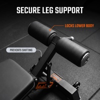 Banc de musculation multifonctionnel portable, robuste, sûr et réglable, tout noir, pour la maison et le fitness