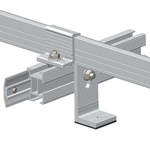 Système de fixation solaire ARTSIGN en <span class=keywords><strong>aluminium</strong></span> anodisé, à fixation intermédiaire, supports non-perforants pour <span class=keywords><strong>toit</strong></span> en tôle ondulée et abri de voiture - Product Image 1