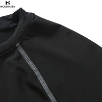 T-shirt de sport respirant et élastique pour homme, séchage rapide, manches courtes, compression, été