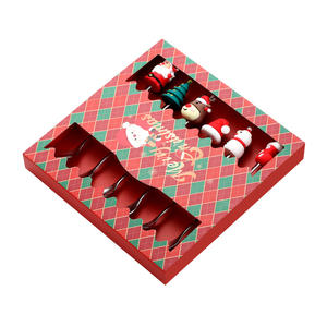 ชุดช้อนส้อมคริสต์มาส สแตนเลส ลายการ์ตูน พร้อมกล่องของขวัญซิลิโคน สำหรับชุดของขวัญวันหยุด - Product Image 1