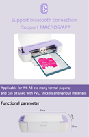Plotter de Corte Inteligente E-Cut de 330 mm de Alta Calidad, Plotter de Corte Automático Mini Portátil y Económico