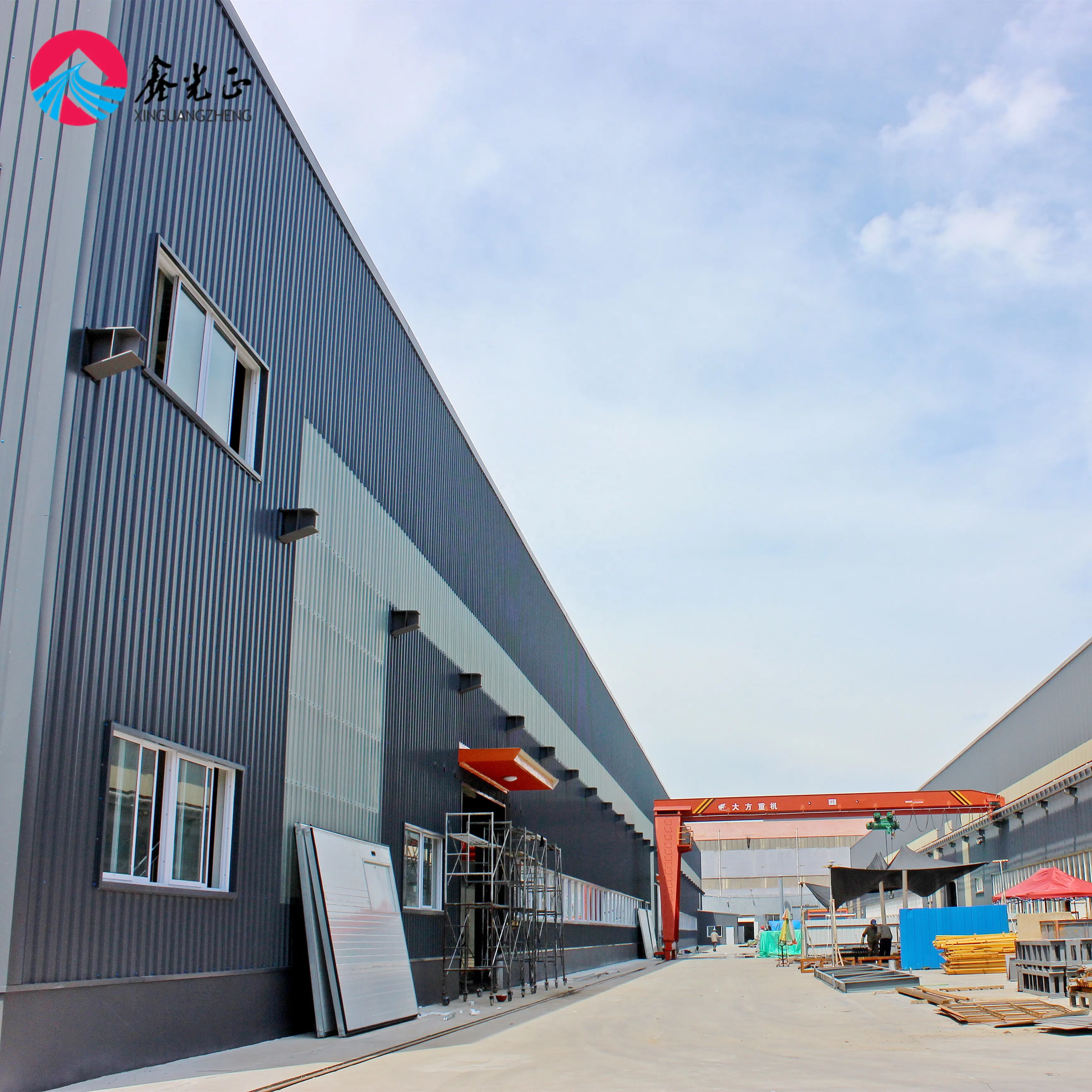 Prefabrik hafif çelik çerçeve yapı malzemeleri depo prefabrik fabrika inşaat ticari depolama binaları