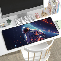 Tapis de souris de jeu Wellux populaire à motif de dessin animé, écologique, avec logo personnalisé par sublimation, résistant à l'eau, anti-rayures, en matériau gris transparent