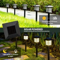 Lampe solaire LED pour allée extérieure, lampe solaire étanche, éclairage paysager pour jardin, cour, patio, allée, camping, décoration