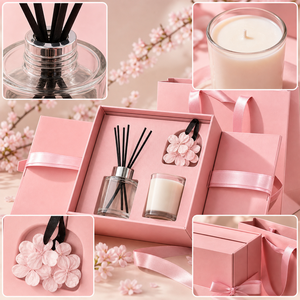Set Regalo <span class=keywords><strong>con</strong></span> Diffusore di Fragranze e Candela Profumata in Confezione Regalo Rosa - Product Image 2