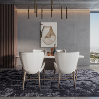 Ensemble table à manger et chaises en marbre, meubles italien de luxe, de cuisine, salle à manger, design moderne, 4 places