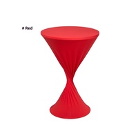 Nappe de Cocktail de couleur unie à couverture complète élastique directe d'usine pour la couverture de Table haute d'hôtel ou de mariage