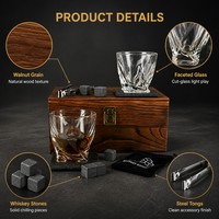 Regalos Corporativos Personalizados, Juego de Vasos de Whisky con Piedras Enfriadoras, Posavasos de Pizarra, Regalo para Hombres, Promociones Empresariales