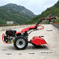 Motoculteur rotatif pour jardin et ferme, 15 CV, mini-tracteur à deux roues