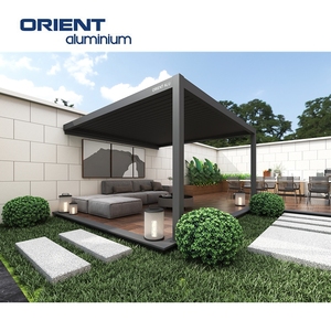 <span class=keywords><strong>Pérgola</strong></span> de Aluminio con Rejillas para Exteriores, Montada en la Pared, <span class=keywords><strong>Precio</strong></span> de Fábrica OEM, Fácil de Ensamblar - Product Image 3