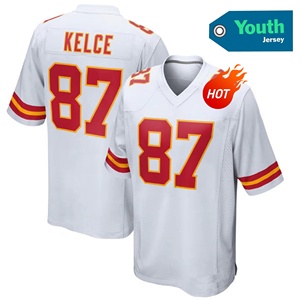 Maillots de haute qualité pour jeunes enfants du Kansas 15 # Patrick Mahomes 87 # Kelce 10 # Maillots de football américain cousus Pacheco avec logo - Product Image 4