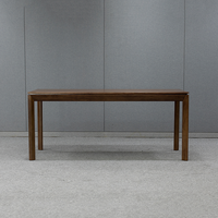 Ensemble de table de salle à manger moderne en bois avec 4/6 chaises-Tables rectangulaires de luxe en noyer, ensembles de meubles de cuisine design classiques