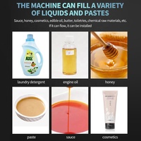 Machine de remplissage et de dosage pneumatique semi-automatique à tête unique pour liquides, miel, pâtes, sauces et crèmes, de 10 à 100 ml