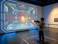 Jeu de tir interactif à projection rapide avec simulateur de cible laser pour usage commercial