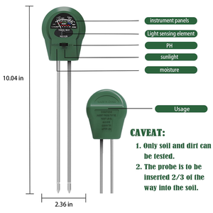 เครื่องวัดค่า <span class=keywords><strong>pH</strong></span> ความชื้นในดินพลาสติกแบบ3 in 1เครื่องตรวจจับน้ำสำหรับทำสวนและทำฟาร์ม - Product Image 1