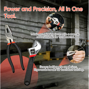 22-Piece Household Tool Set Hammer Wrench Pliers Hex Keys Socket Drive 1/4 In Hand Tool Kit For Home Use - Product Image 4