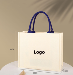 กระเป๋าผ้าแคนวาสเคลือบลามิเนตแบบสั่งทำจากโรงงาน กระเป๋าสะพายไหล่ผ้าแคนวาสกันน้ำสำหรับชายหาด พร้อมหูหิ้วหลากสีสัน กระเป๋าช้อปปิ้ง - Product Image 5