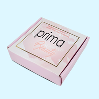 Boîtes d'emballage fantaisie en papier ondulé rose avec Logo personnalisé, boîtes de courrier imprimées, boîte d'emballage pour cosmétiques