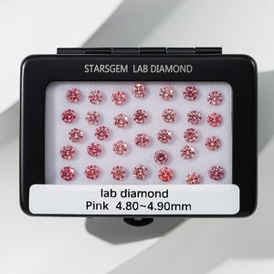 เพชรสีชมพูเจียระไนทรงกลม0.8มม.-4มม. VVS-VS สำหรับการทำเครื่องประดับเพชรแบบหลวม - Product Image 4