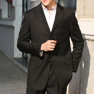 All'ingrosso della fabbrica di alta qualità tessuto di lana stile italiano mono petto completo da uomo 2 pezzi - Product Image 4