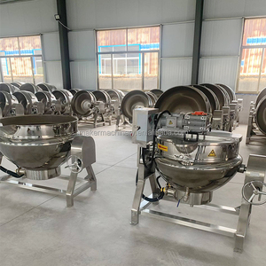 Bouilloire revêtue innovante de chauffage par <span class=keywords><strong>induction</strong></span> 200L avec agitateur <span class=keywords><strong>pour</strong></span> la cuisson industrielle des bonbons - Product Image 3