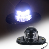 Véhicule Camion Remorque Chrome Peinture Métal Cadre 12v 24v Lumineux 6LED Blanc Licence Lumière Remorque Côté Lumière 6 LED