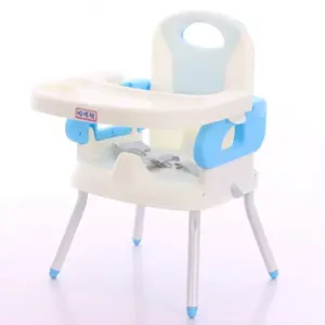 Chaise de salle à manger pour bébé Chaise haute pliable multifonctionnelle Hauteur réglable Chaise de salle à manger pour bébé avec assiette
