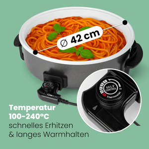 Removable Grill & <b>Electric</b> <b>Skillet</b> & Frying Pan - Product Image 4