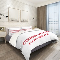 Draps de lit d'hiver personnalisés imprimés à la demande ensemble de literie en gros ensemble pour enfants 3 pièces ensemble de draps de lit Queen Size