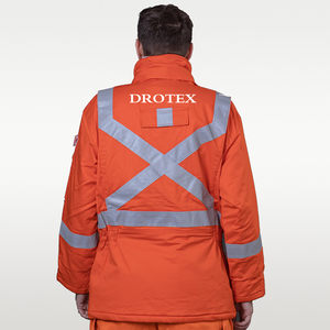 Ucuz yol madencilik elektrikçi pamuklu iş tulumu ceket yansıtıcı yangına dayanıklı FR iş elbisesi güvenlik giyim kış ceket - Product Image 6