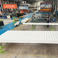 Gazebo dinding putih UOGEL berbahan aluminium alloy, tahan air, tahan angin, tahan salju, rangka dilapisi bubuk, model untuk taman bunga musim semi dan teras.