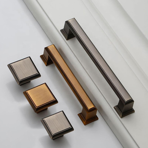 Modern Zinc Cabinet Drawer Handles &amp; Pulls Brush Nickel Black Small Kitchen <strong>Door</strong> Handles 96mm/128mm - Product Image 2