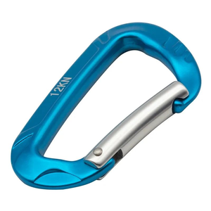 Mosquetón de Aluminio Anodizado Tipo D de 12KN Personalizado al por Mayor, Gancho de Escalada con Cierre Rápido - Product Image 2