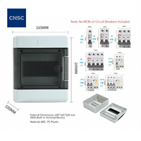 Boîte de distribution d'énergie industrielle avec fenêtre transparente et boîtier en plastique 100A 220V 6 prises