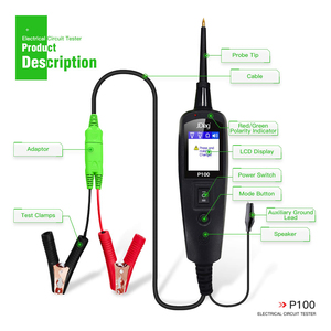 JDiag <span class=keywords><strong>Power</strong></span> <span class=keywords><strong>Pro</strong></span> P100-probador de sistema de circuito eléctrico automotriz, Nueva Generación, sonda de potencia, almacén de EE. UU. - Product Image 4