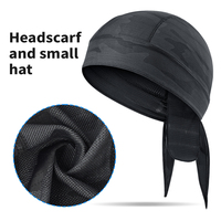 Casquette de cyclisme d'été en nylon avec logo personnalisé, respirante, en maille, protection solaire, séchage rapide, foulard pour la tête, doublure de casque