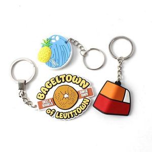 พวงกุญแจซิลิโคนแบบนิ่ม 2 มิติ พิมพ์โลโก้ตามสั่ง พวงกุญแจยางซิลิโคน 3 มิติ แบบกำหนดเองได้ - Product Image 4